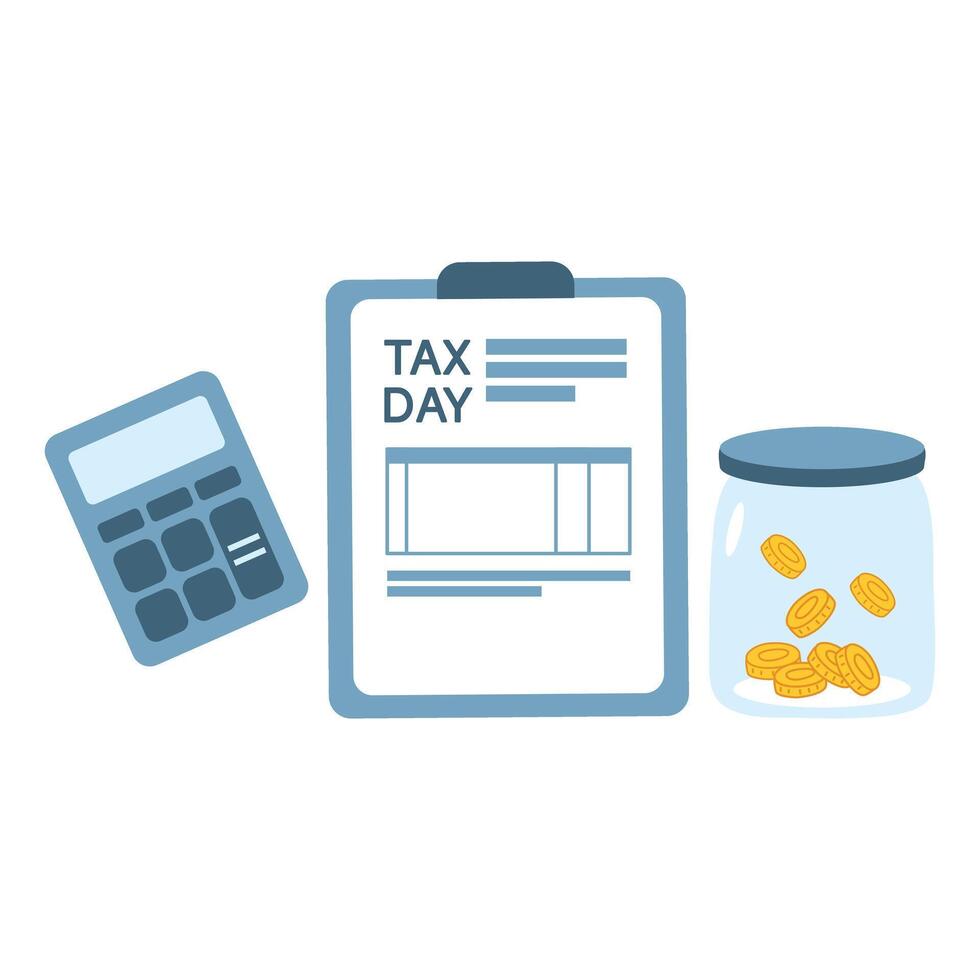 USA Tax Day Reminder Concept vector