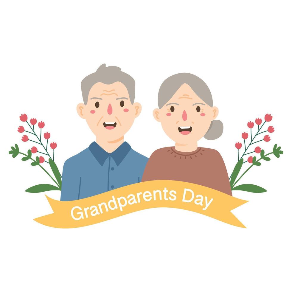 Happy Grandparents Day illustration vector