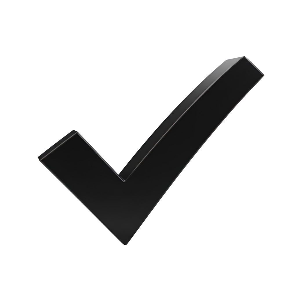A minimalistic depiction of a check mark symbol in a white tone against a plain backdrop space transparent background png