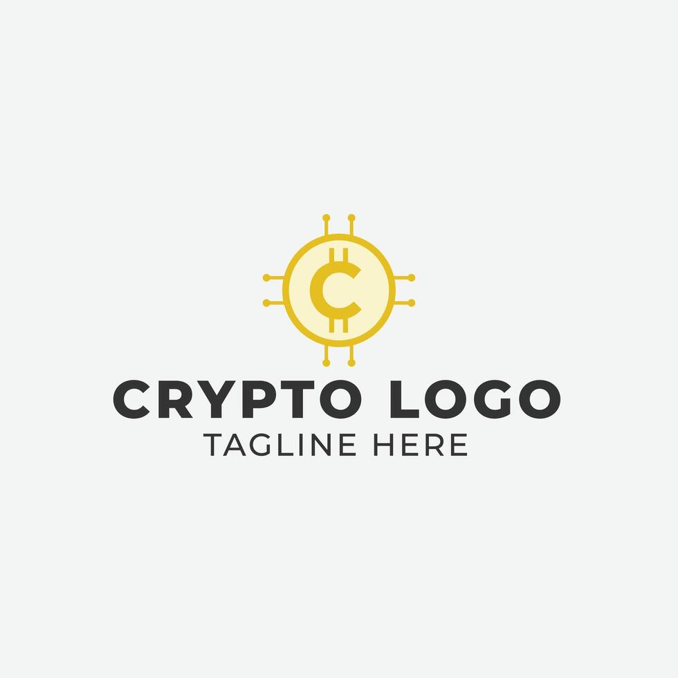 Crypto and Currency Logo Design. Modern Abstract Logo. Corporate Flat logo design template. Minimal symbol Shape with cool color scheme. vector
