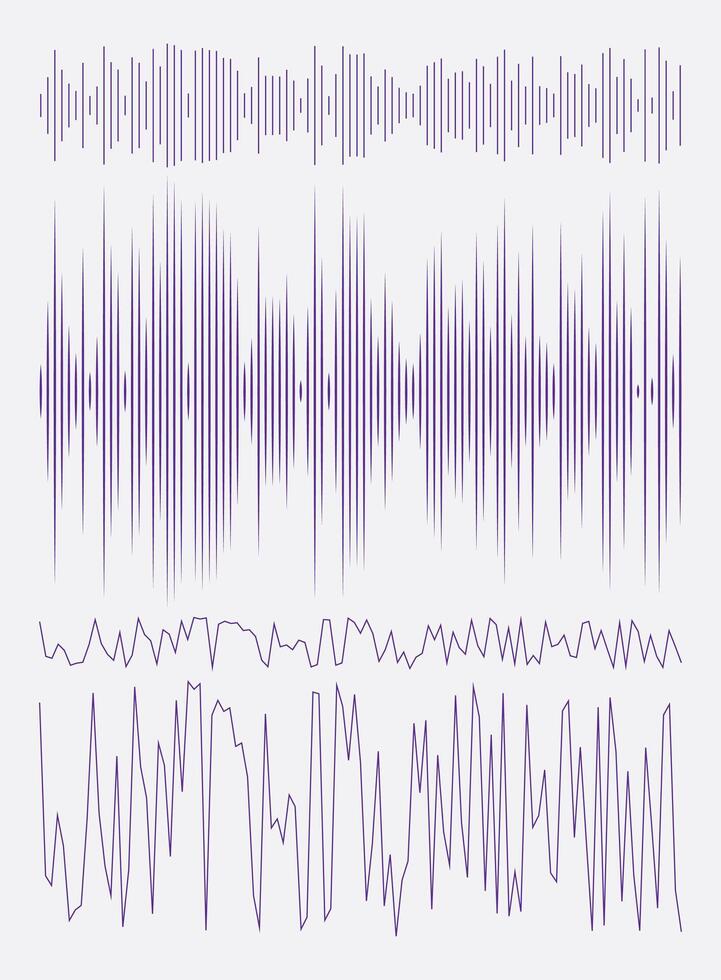 Abstract Signal Wave Illustration for Podcast, Music, and Audio Pulse Design vector