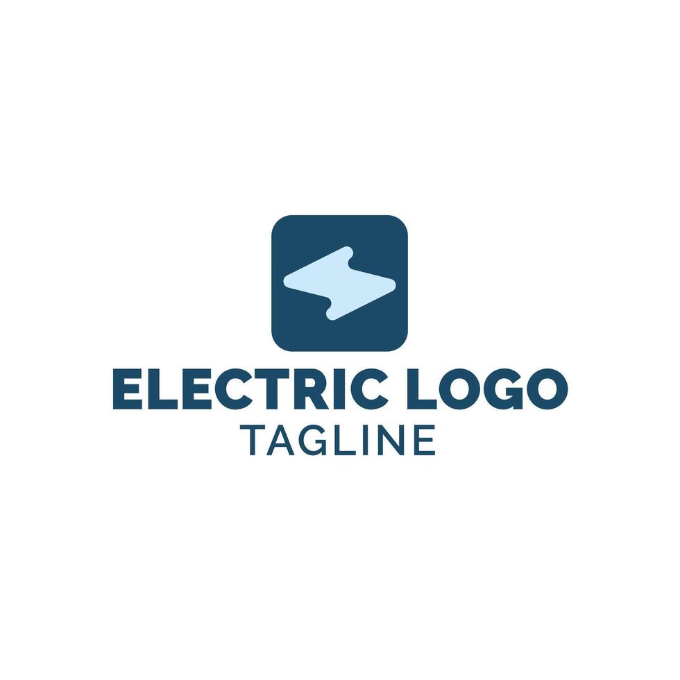 Electric Logo Design. Modern Abstract Technology Logo template. Corporate Flat logo design. Minimal symbol Shape with cool color scheme. vector