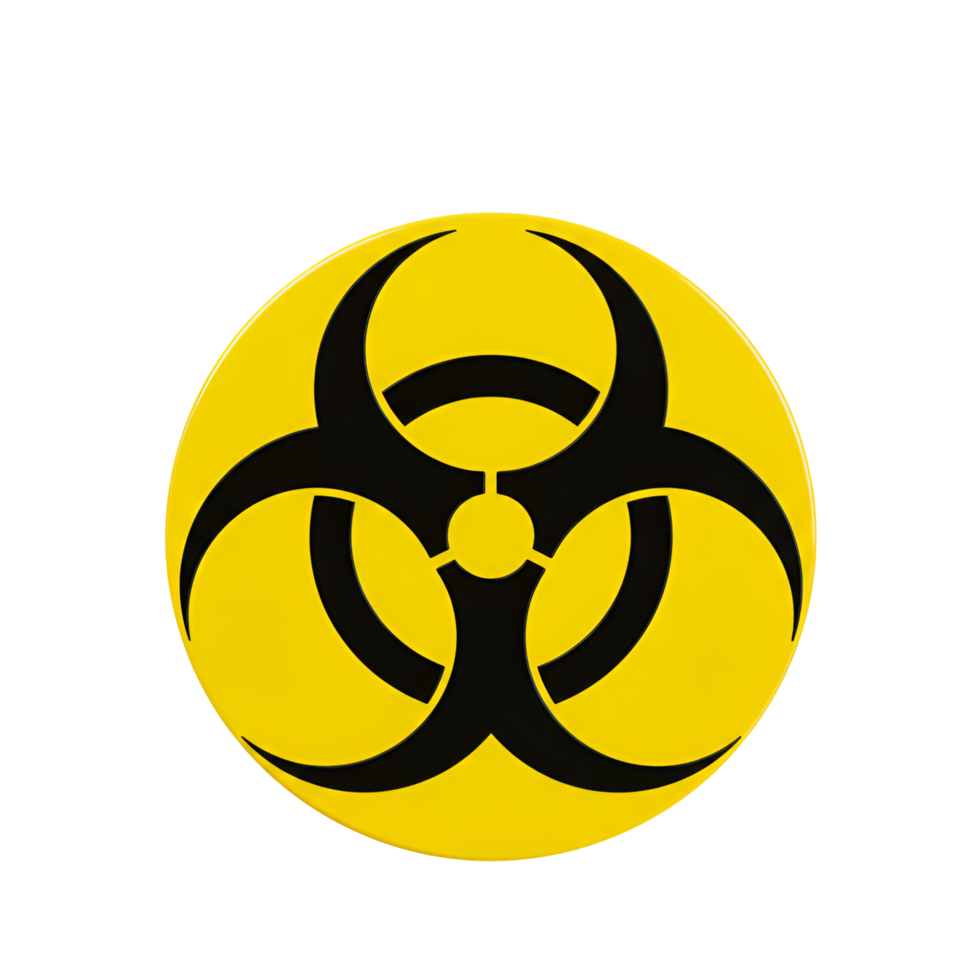 A yellow circle with a central dot and three curved shapes radiating outward in a white setting transparent background png