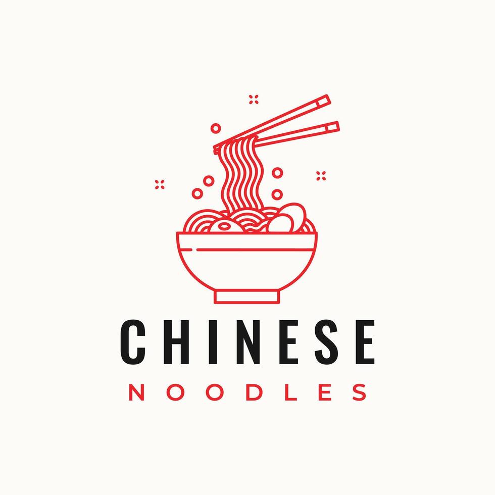 Noodle logo can be easily used in menus, signs and packaging designs. vector