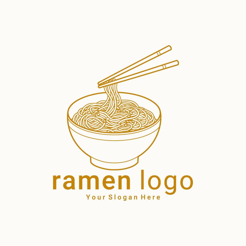 Noodle logo increases your brand value with its minimalist and modern appearance. vector