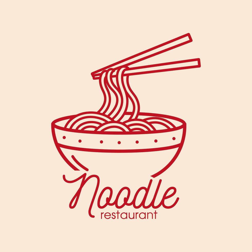 Noodle logo can be preferred to create a professional brand identity. vector
