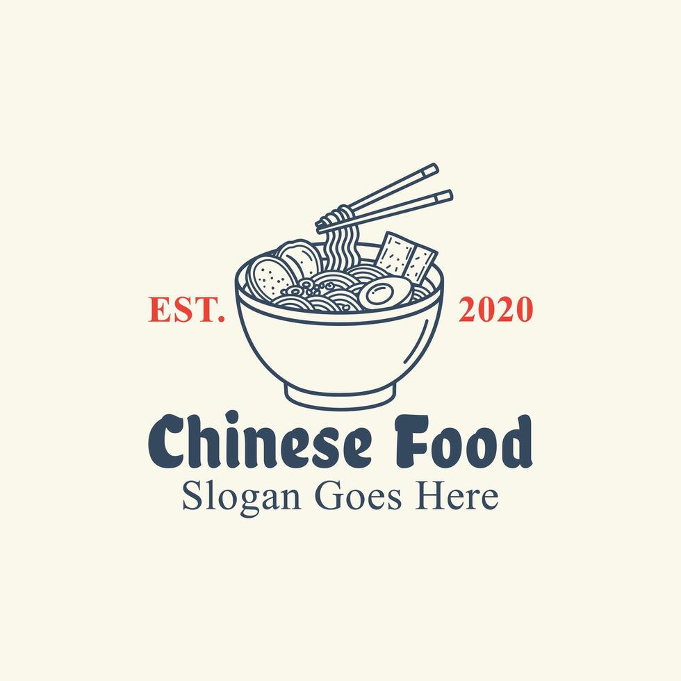 Noodle logo can be adapted for restaurants with different concepts. vector