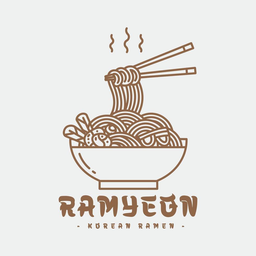 Noodle logo is a suitable and flexible design for businesses of all sizes. vector