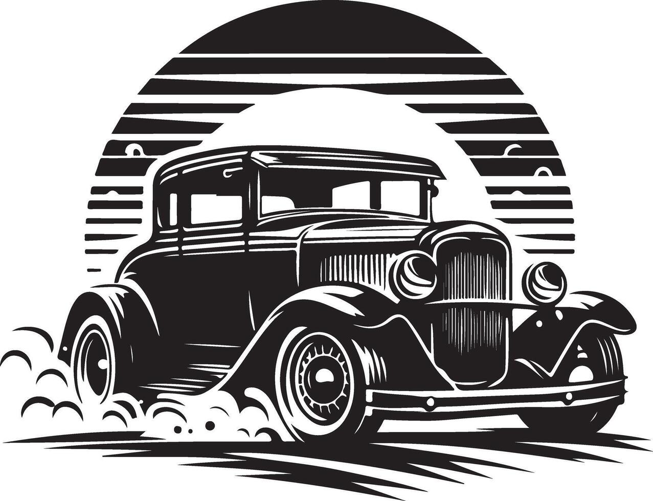 A car silhouette art vector