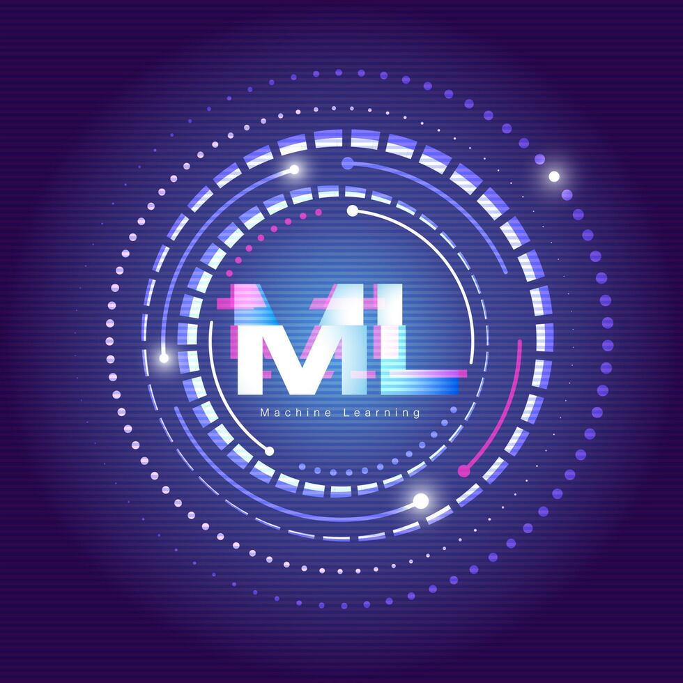 The Concept of Machine Learning ML vector