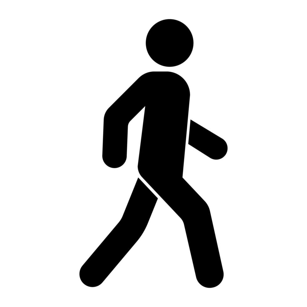 Walking person symbol. Pedestrian flat illustration vector