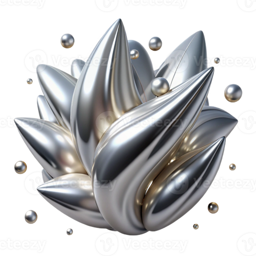 elegant creative Silver Metallic Paint Strokes Isolated for Graphic Design original png