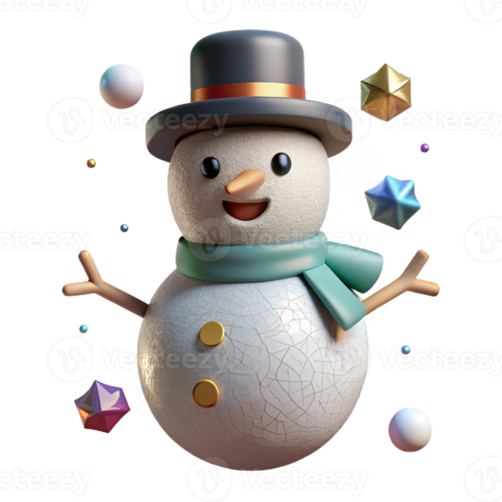 elegant abstract Snowman Icon Transparent for Winter Holiday Decorations genuine png