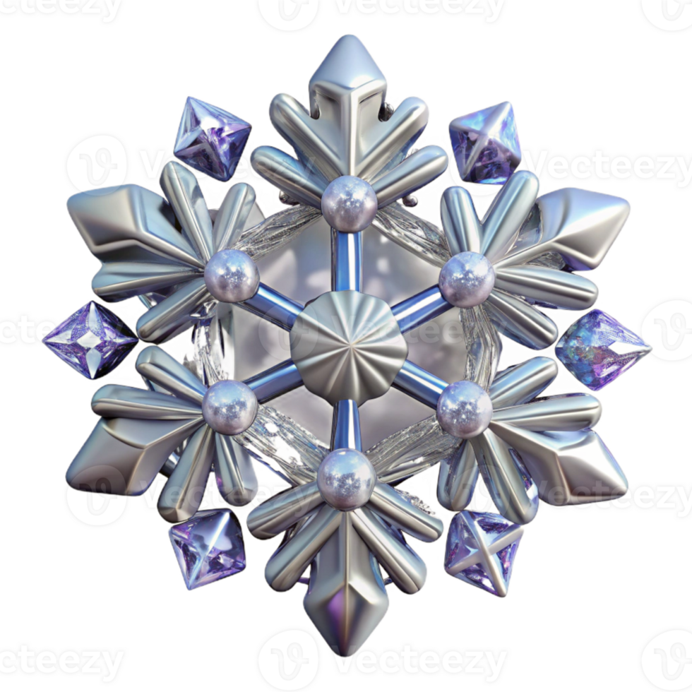 serene traditional Snowflake Texture Unique Crystals Cutout for Winter Projects exclusive png