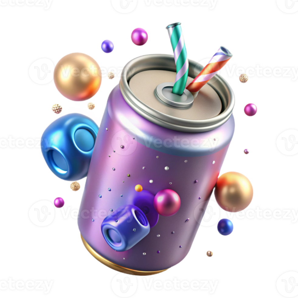 serene rustic Soda Can Carbonated Drink Transparent for Fast Food Menus authentic png