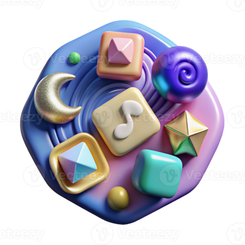 serene abstract Social Media Platform Logos Isolated for Brand Recognition original png