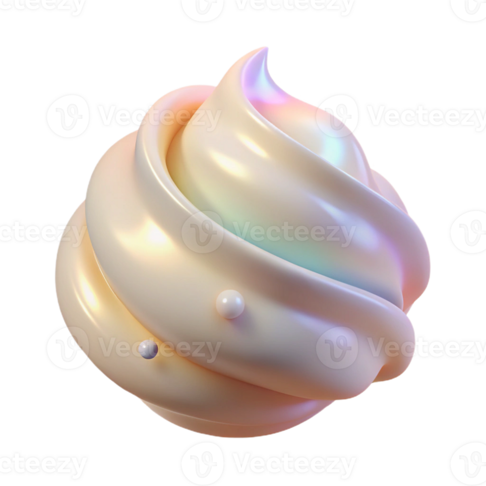 wonderful artistic Soft Cream Gradient Isolated for Social Media Graphics detailed png