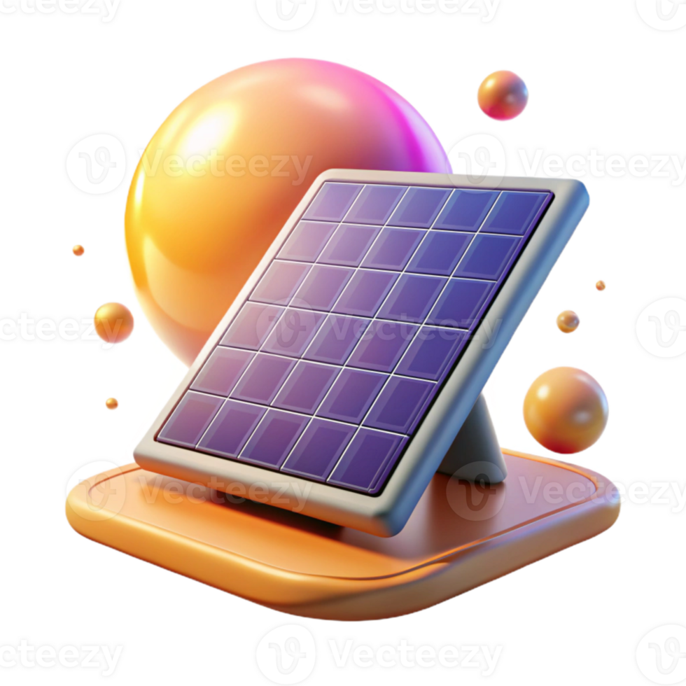 wonderful abstract Solar Panel and Setting Sun Transparent for End of Day Energy ry high resolution png