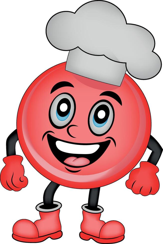 A fun animated food character, symbol of a restaurant or a cooking related product. vector