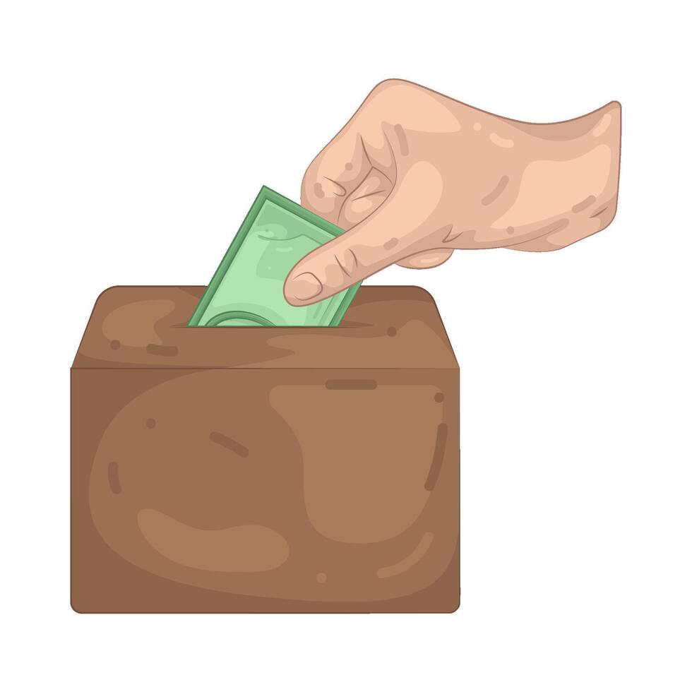 Illustration of Infaq box vector