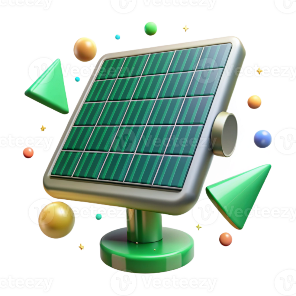 serene abstract Solar Panel Green Energy Isolated for Sustainability authentic png