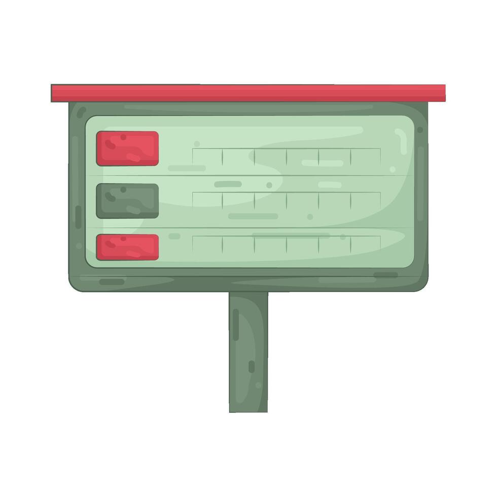 Illustration of Baseball Scoreboard vector