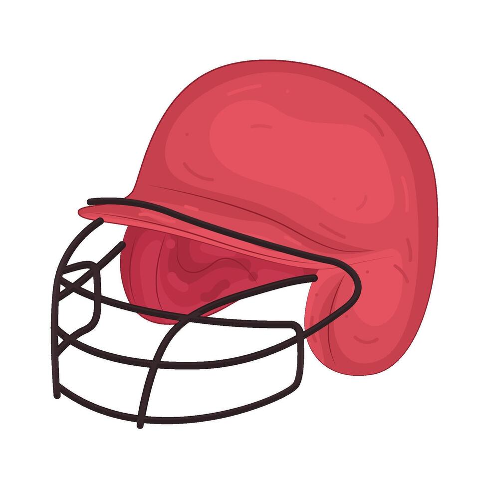 red baseball Helmet vector