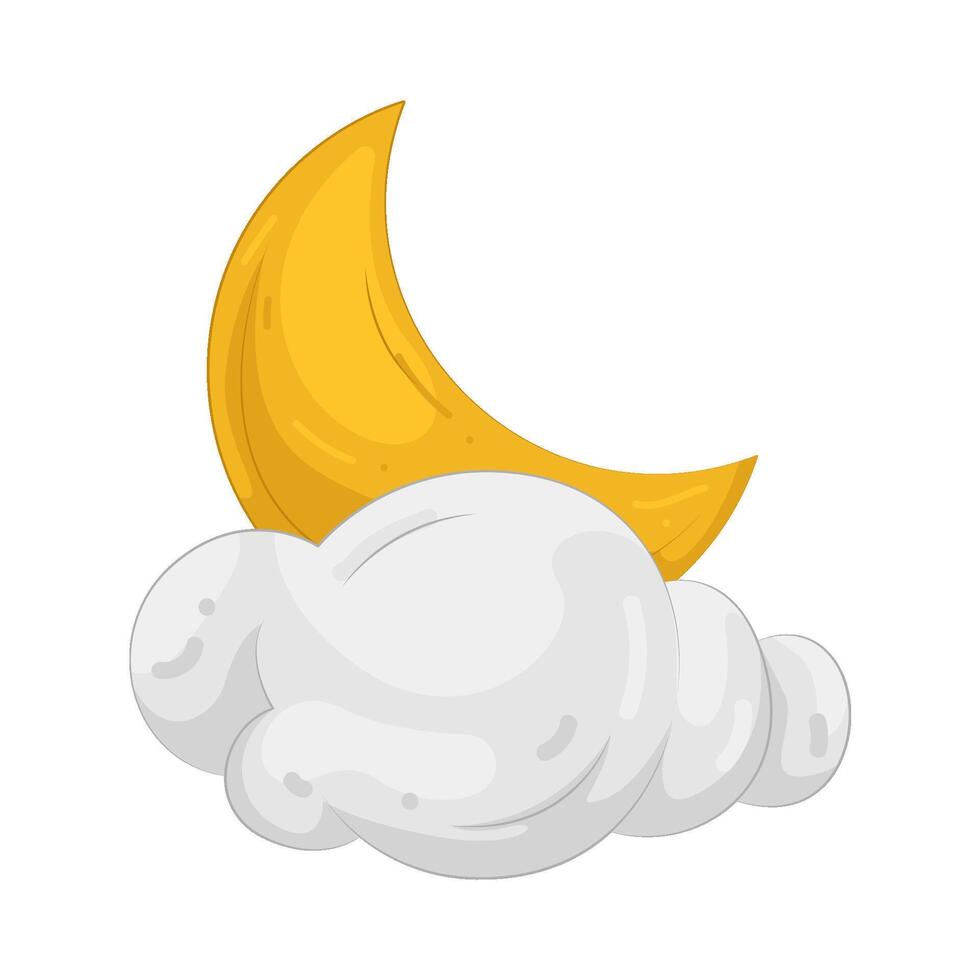 Illustration of Crescent Cloud vector