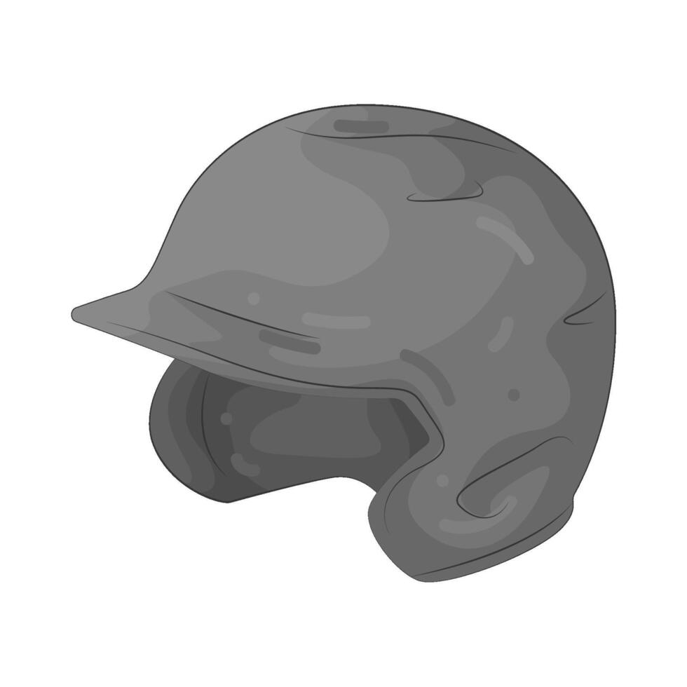 black baseball Helmet vector