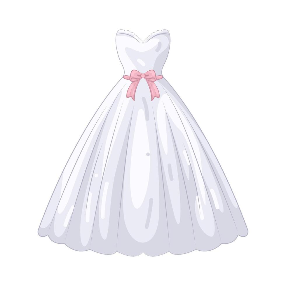 Illustration of Wedding Dress vector
