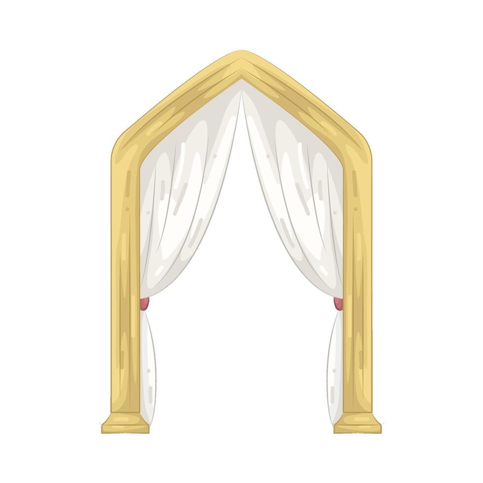 Illustration of Wedding Arch vector