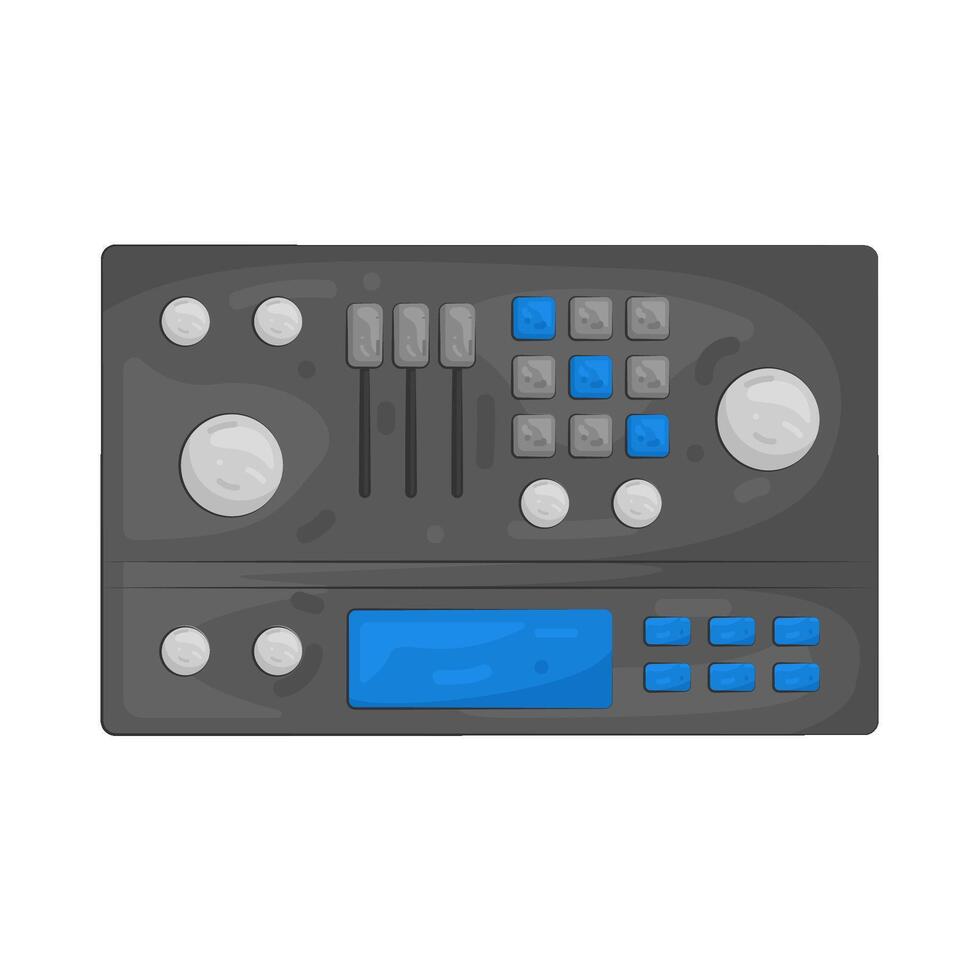 Illustration of Podcast Mixer vector