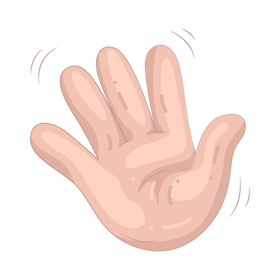 Illustration of Waving Hand vector