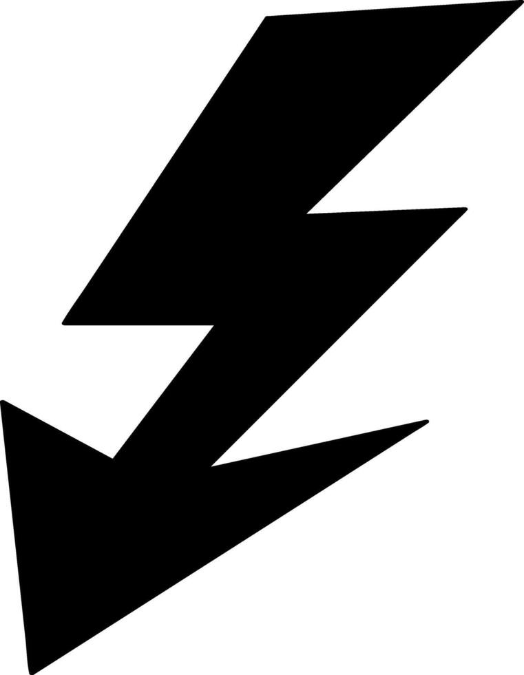 Doodle lightning Thunder charging power Hand drawn light vector