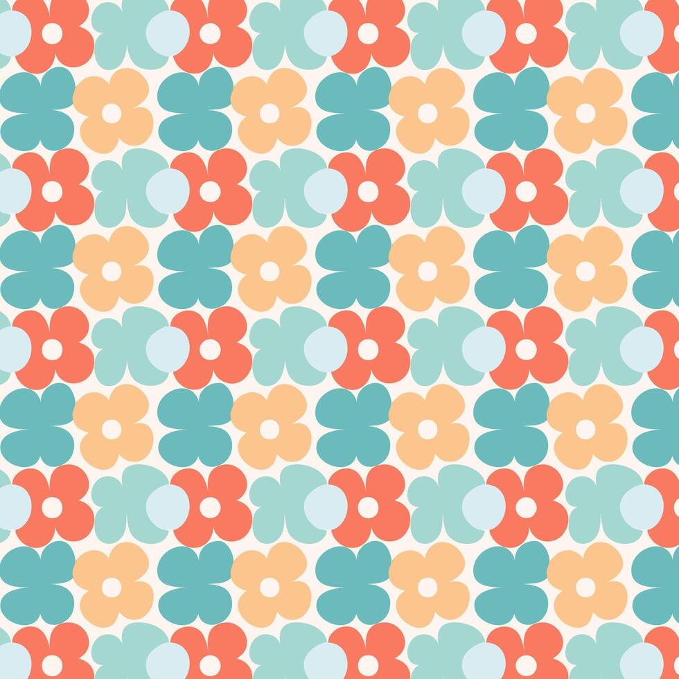 A colorful pattern with flowers design vector