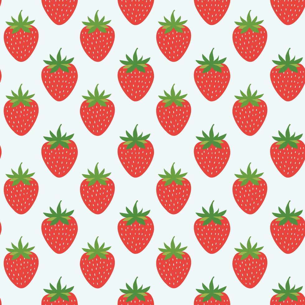 A pattern with strawberries on it vector