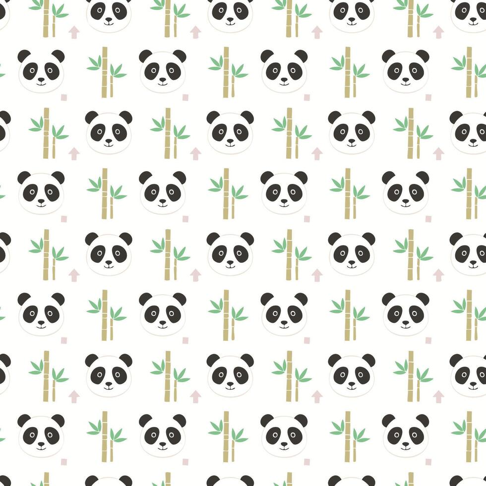 Cute panda pattern vector