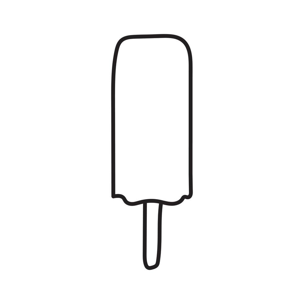 Line art of Ice Cream Outline Illustration vector