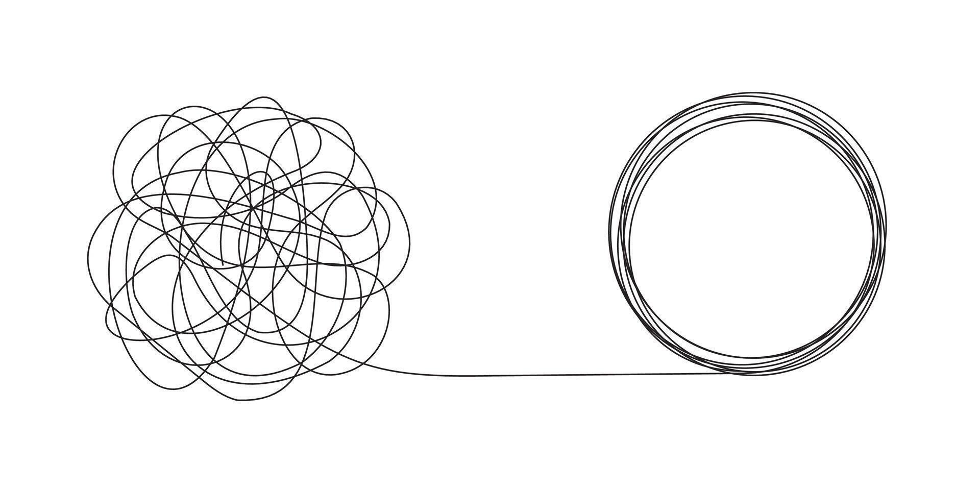 Abstract Chaos to Order Concept Illustration vector