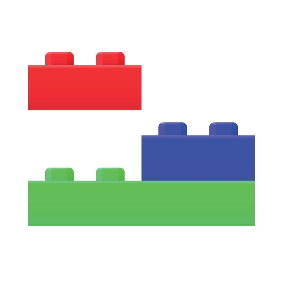 Colorful building blocks stacked together vector