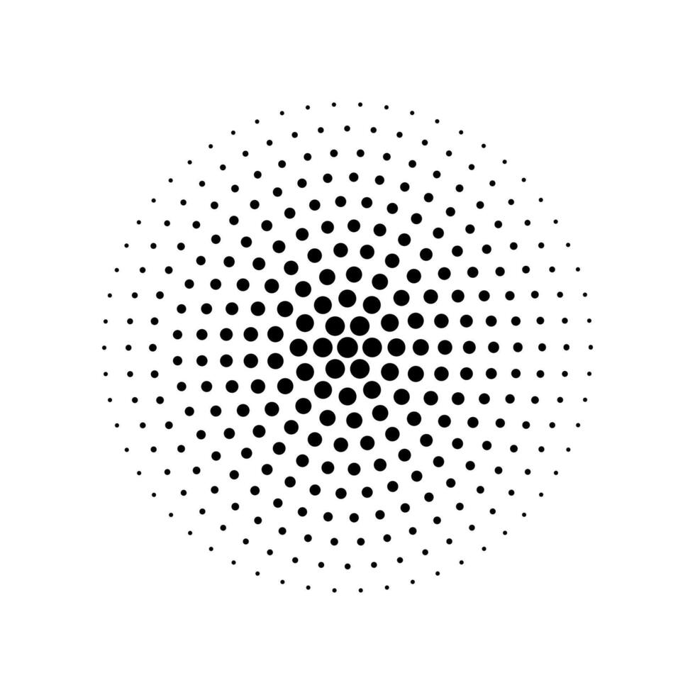 Halftone circular dot pattern design vector