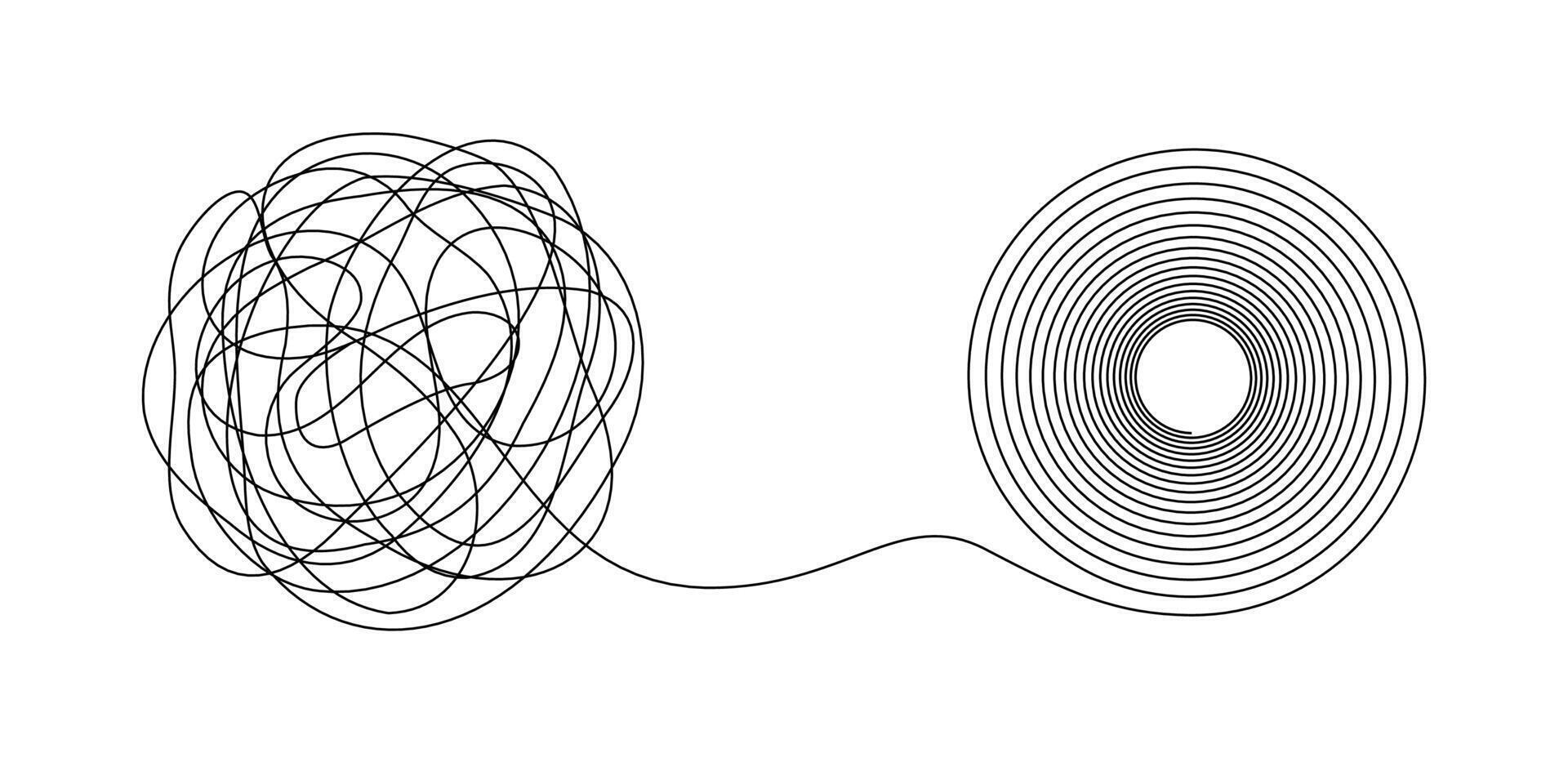 Abstract Chaos to Order Business Concept Illustration vector