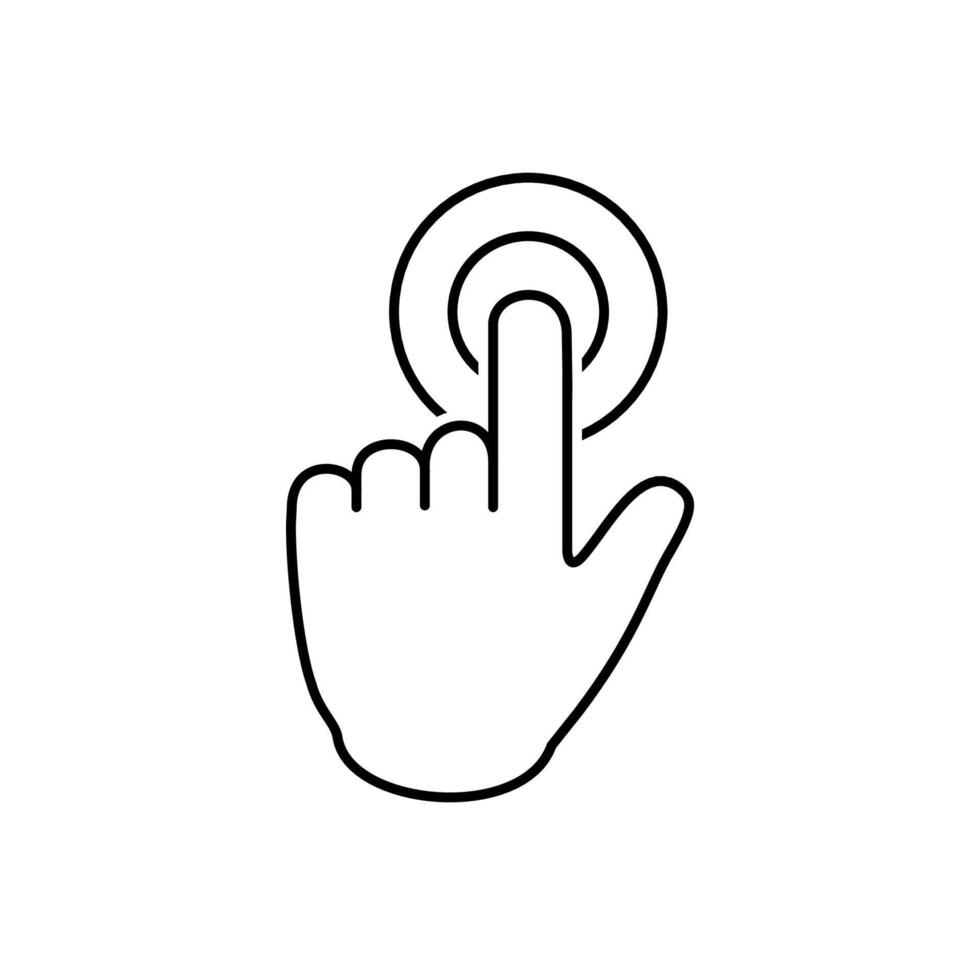 Finger Pressing Doorbell Icon vector