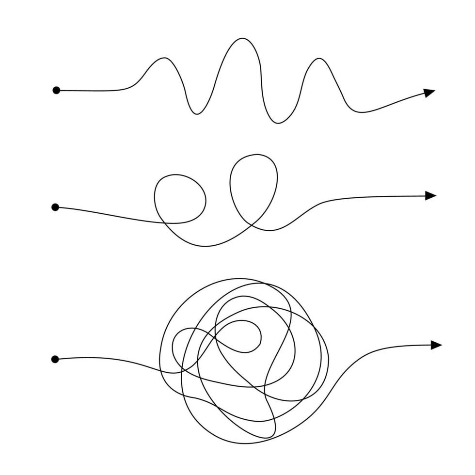 Different Paths to Success Abstract Line Concept vector