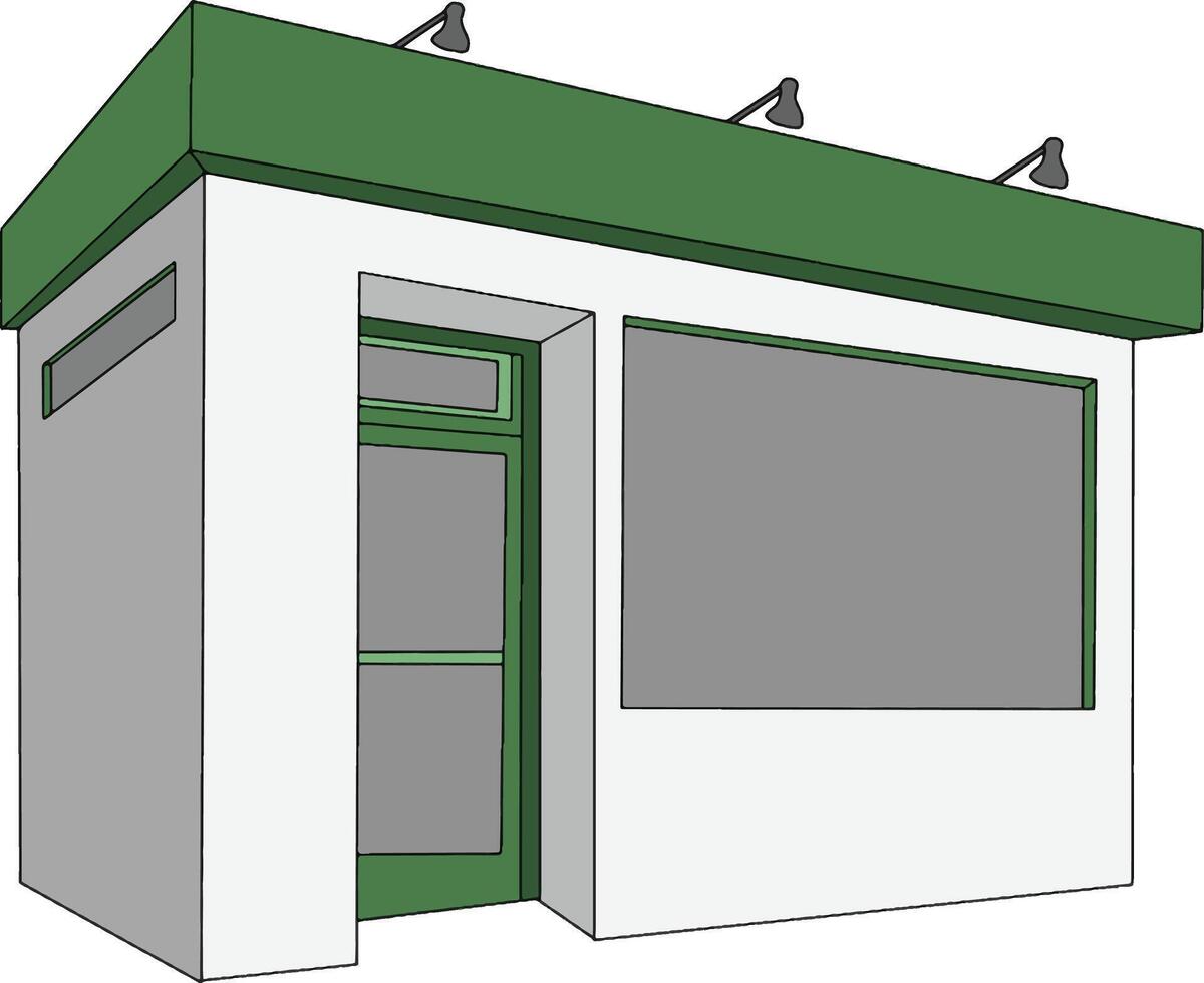 Bodega grocery Kiosk Design vector