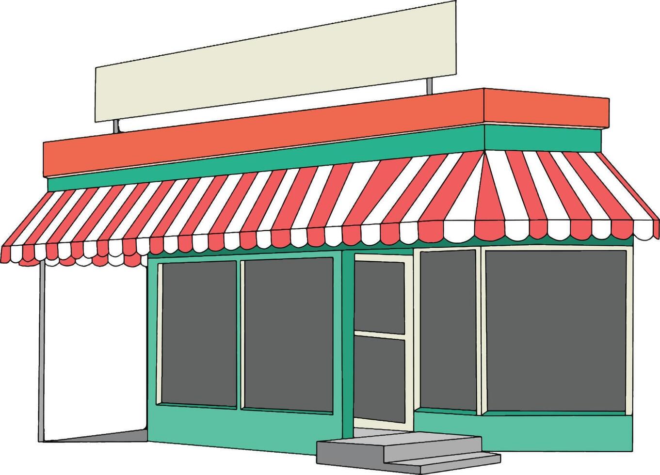 Fast food Store Front illustration vector