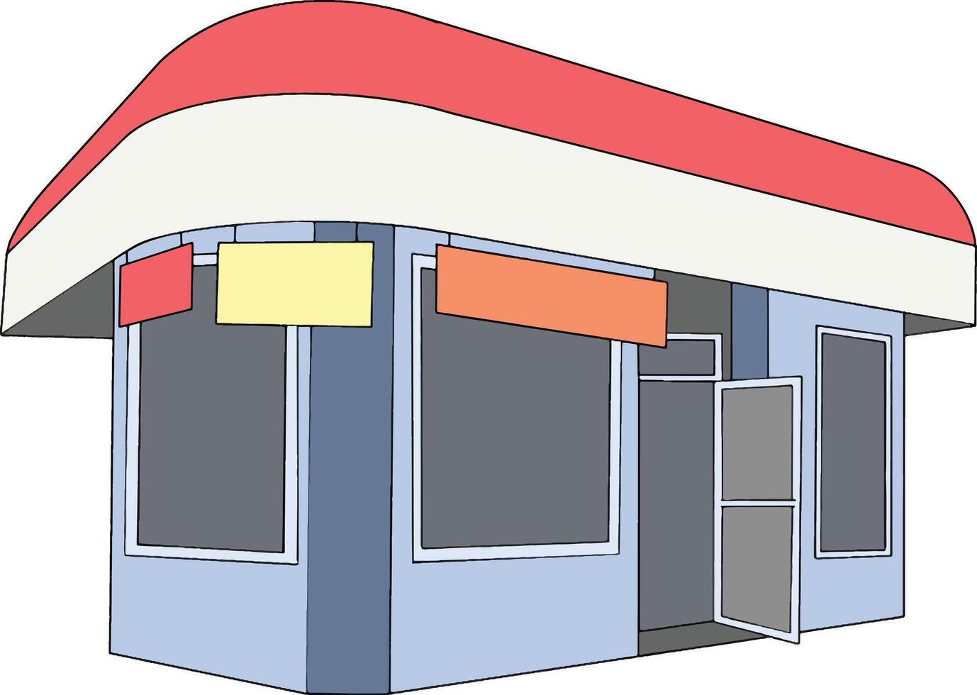 bodega bookstore Store Front vector