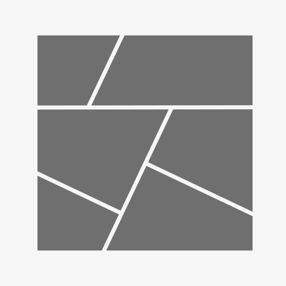 Collage with geometric shapes. Layout template line. Storyboard layout panel vector