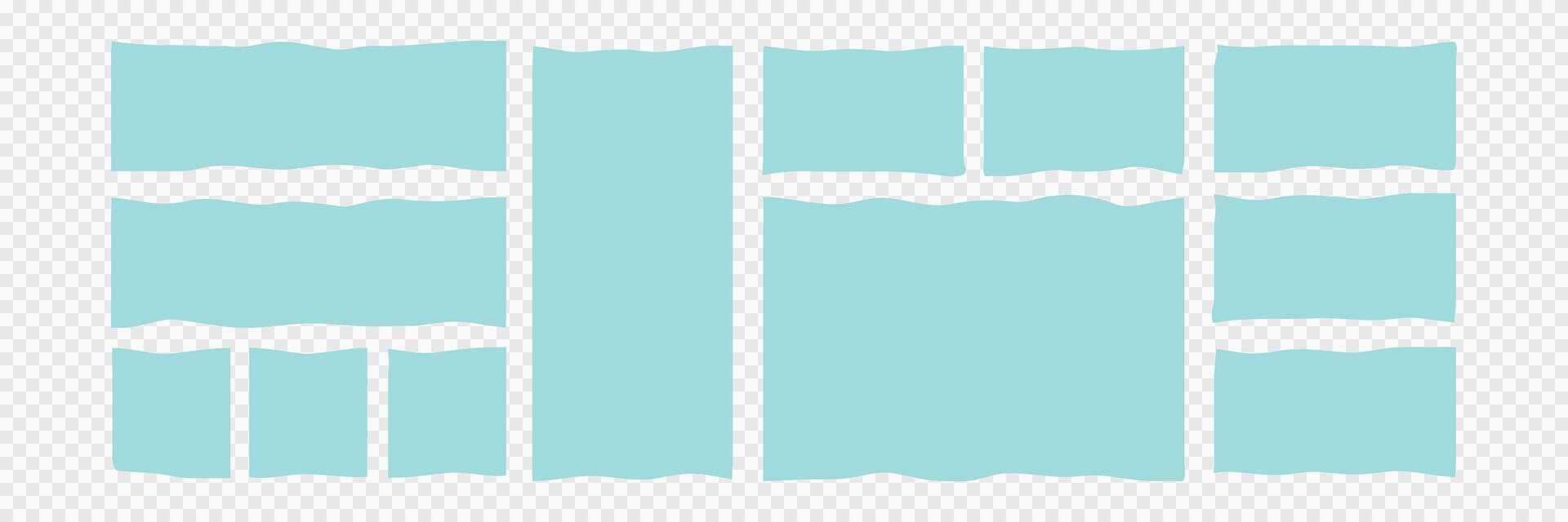 Set of Deform Shapes for Text. Abstract rectangle frames with wiggly borders. Dialog boxes. vector