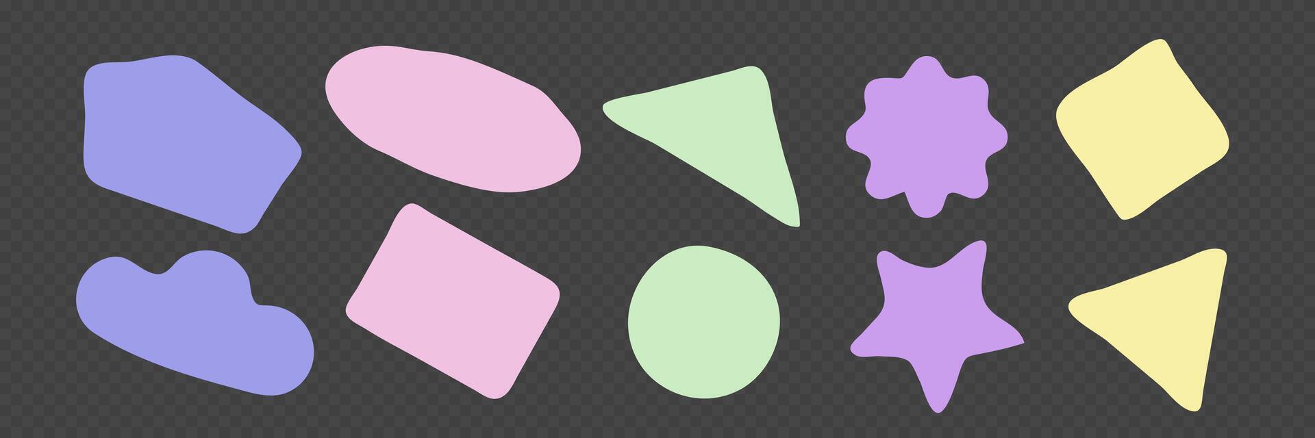 Abstract decorative shapes. Bubble boxes for fun, organic blobs, deform frames vector
